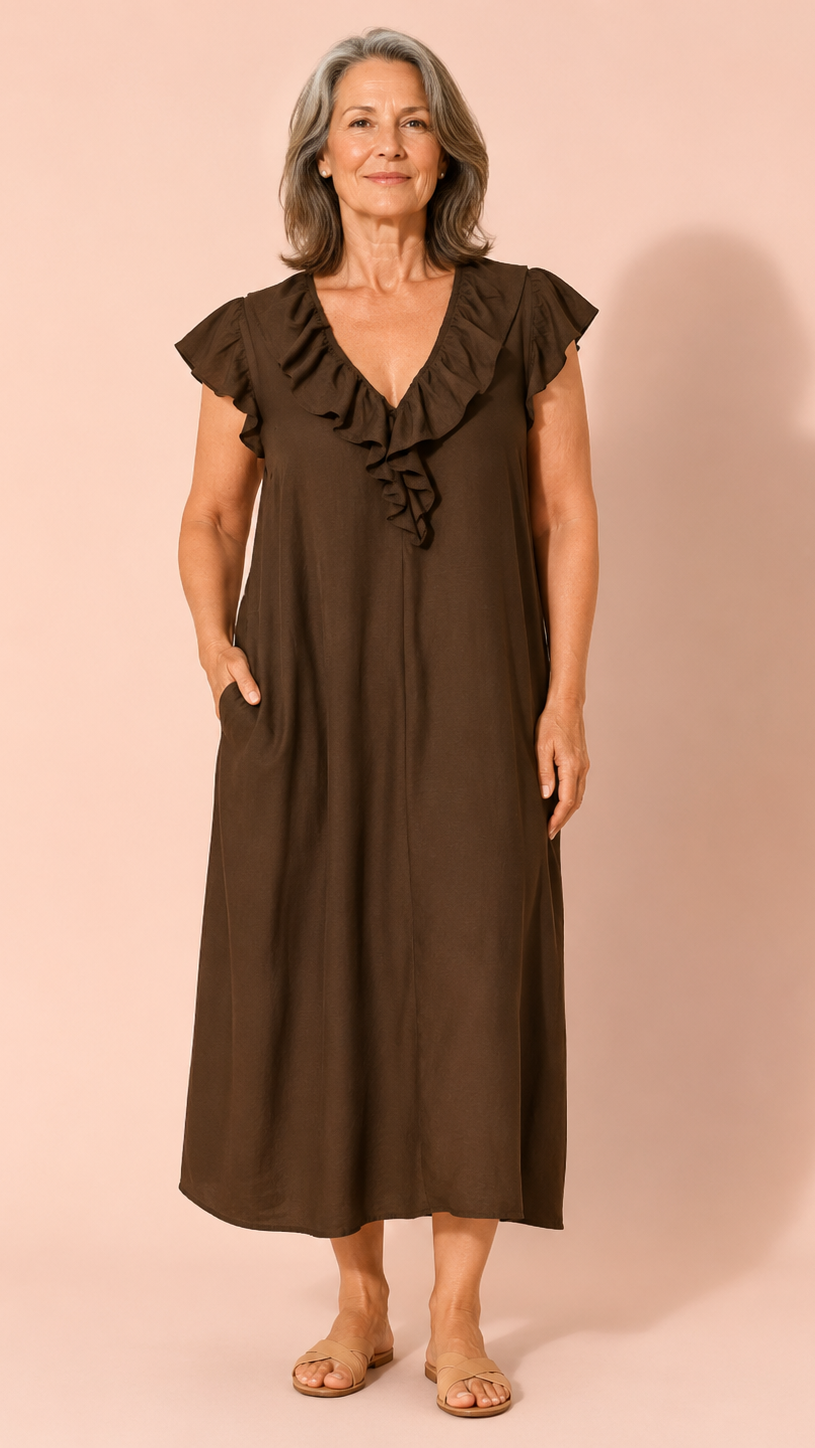 Casa Montiel / Vestido Arabella Cacao