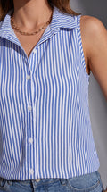 Casa Montiel / Blusa Brisa Rayas Azul