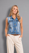 Casa Montiel / Chaleco Azura Denim
