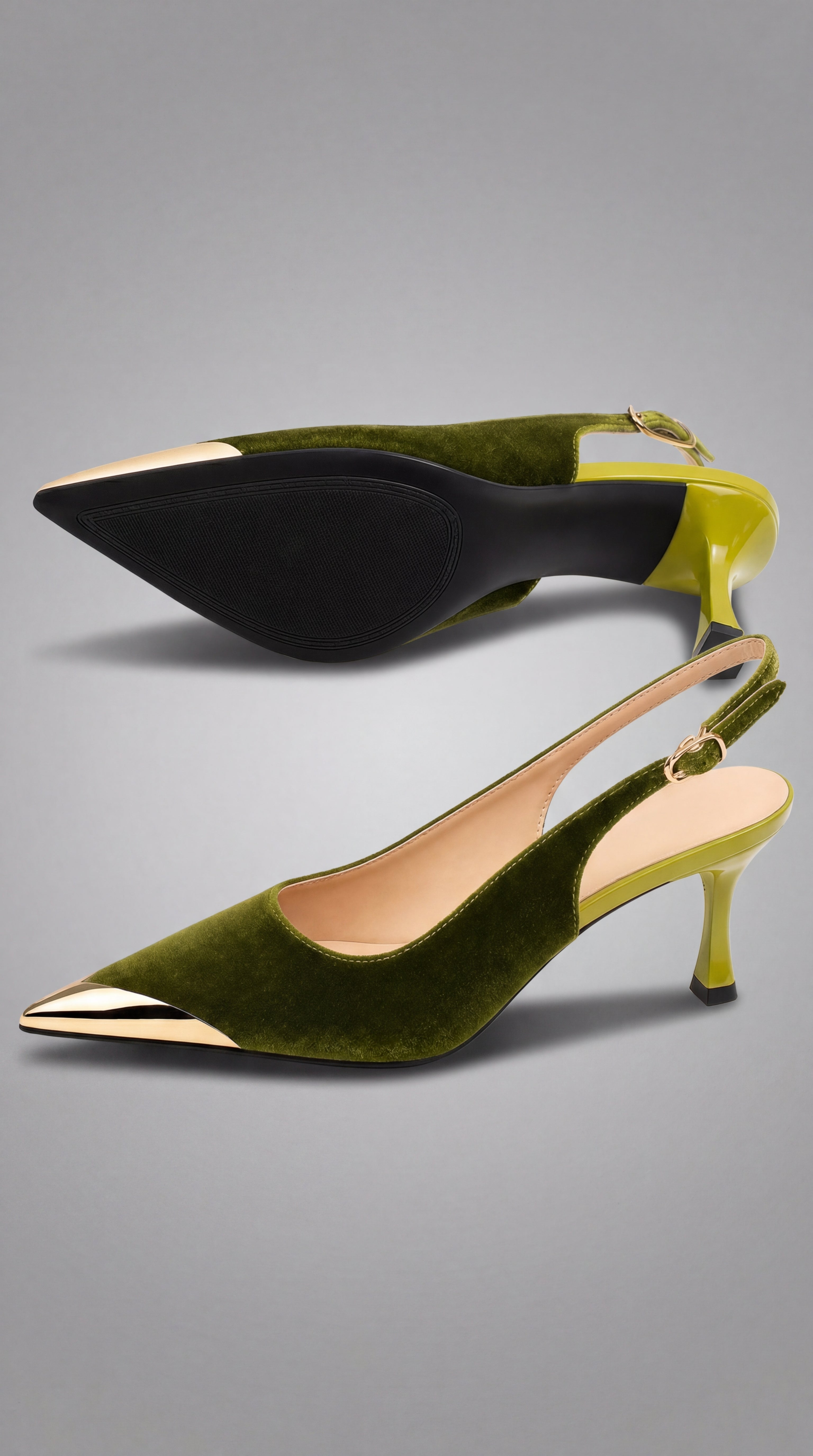 Casa Montiel / Tacones Alessia Verde Oliva